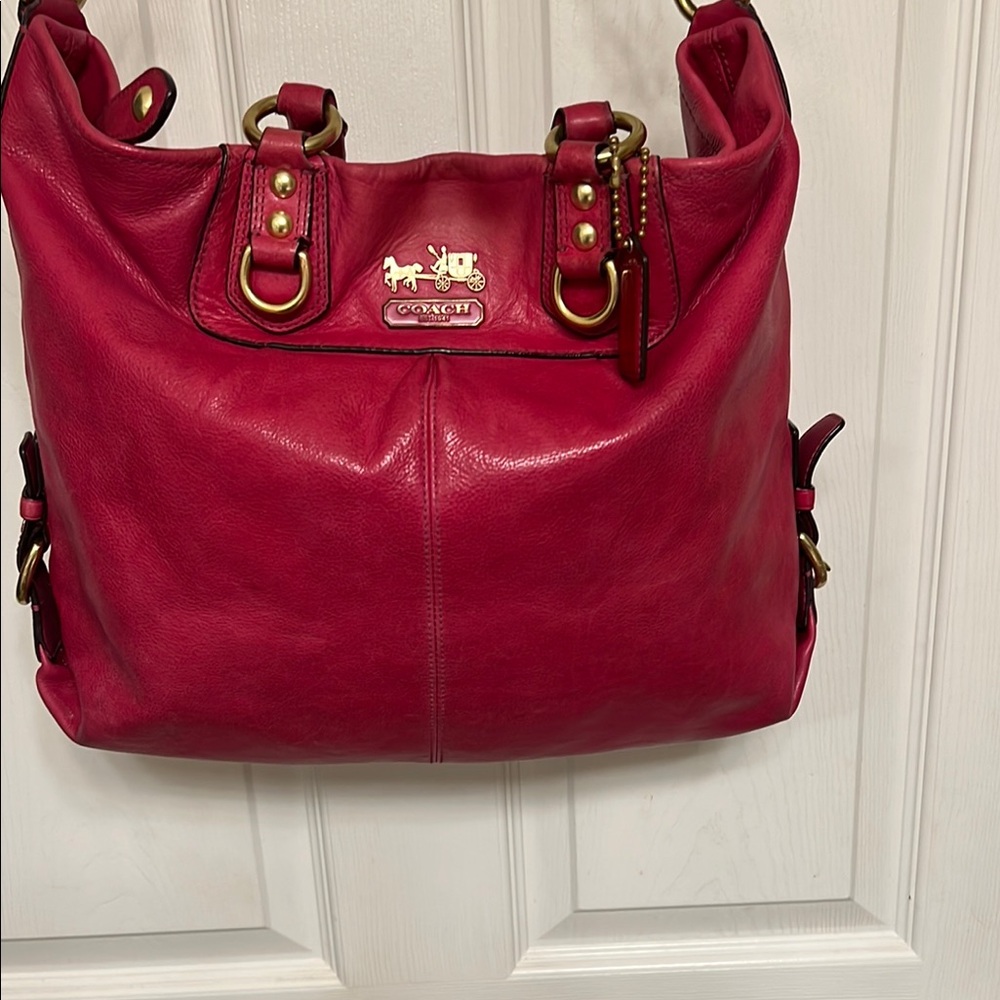 Coach Raspberry❤️ Leather Women's Bag - Picture 4 of 13